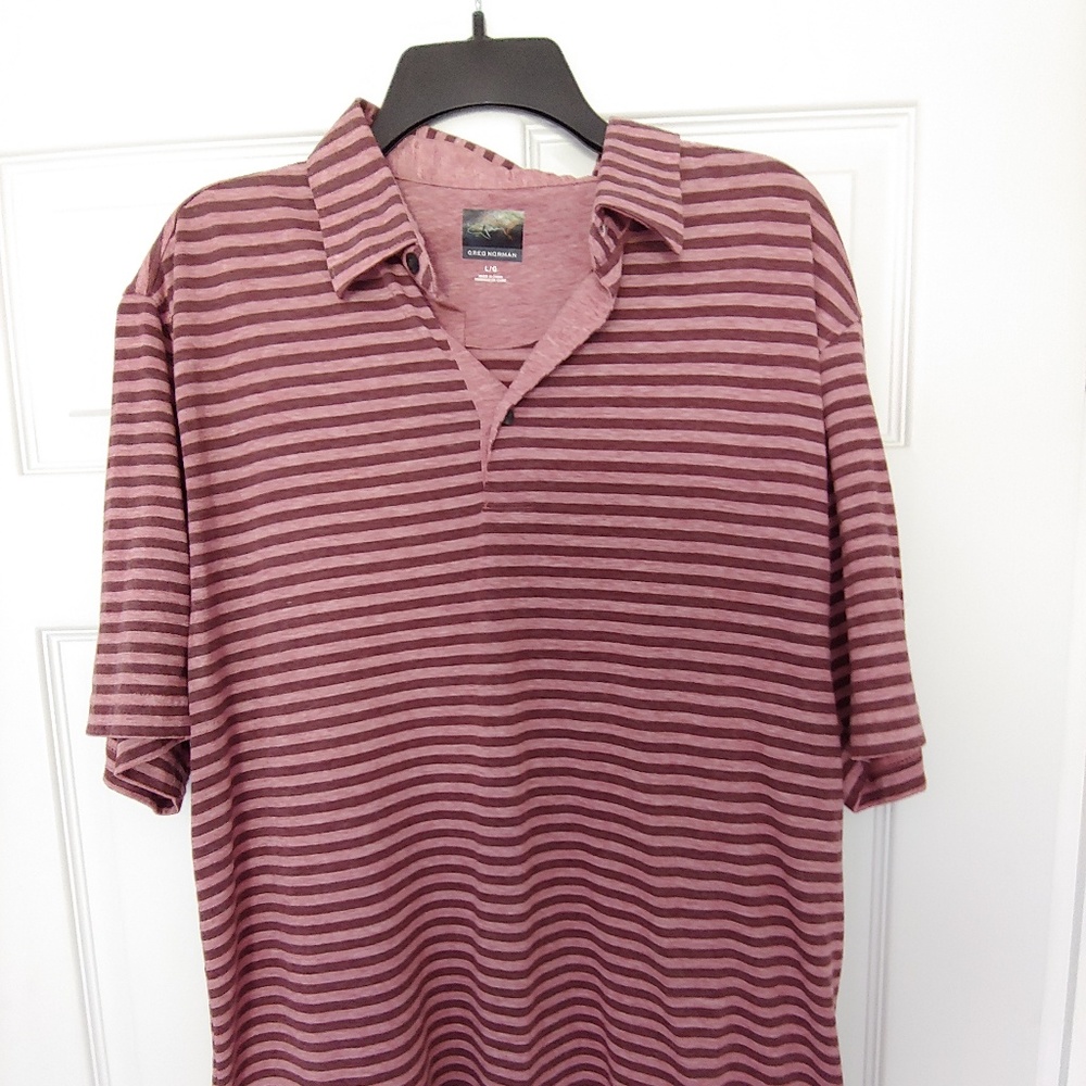 Greg Norman XL mauve and maroon polo